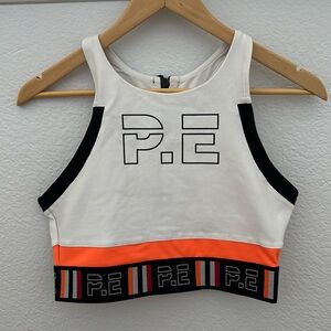 P.E Nation White/Black sports bra M